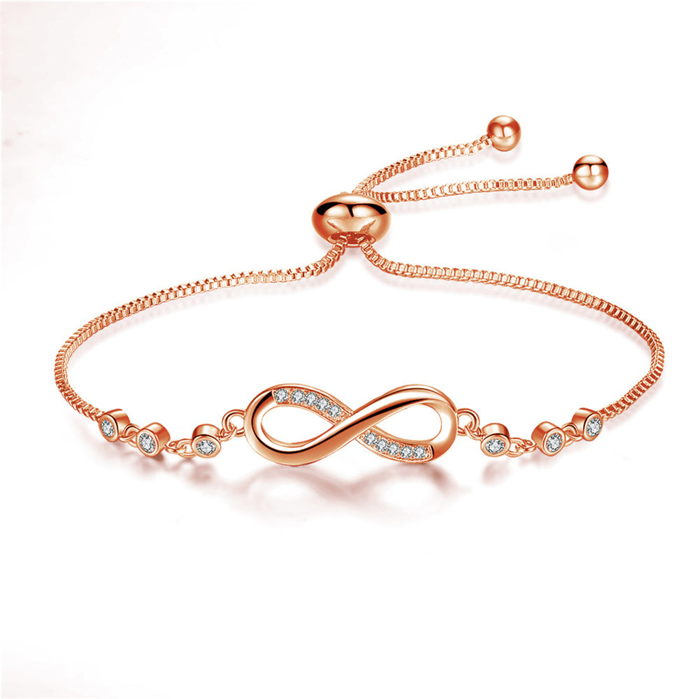 Pulsera Infinity ajustable en plata