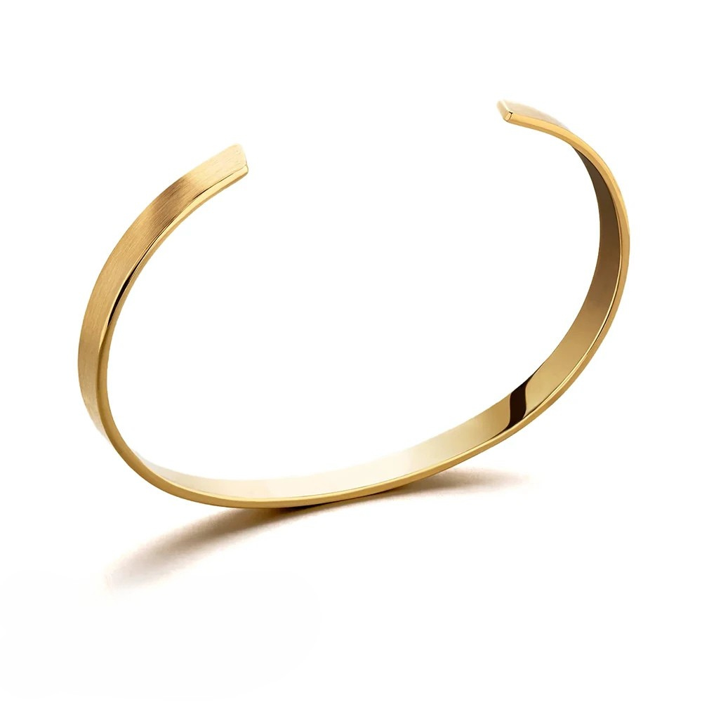 Pulsera de puño sencilla y lisa