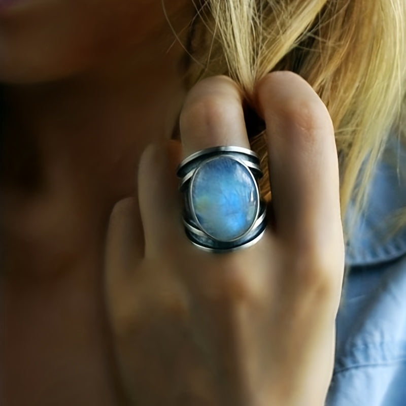 Anillo Mágico con Piedra de Luna