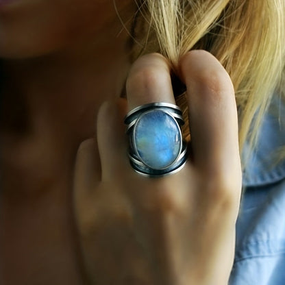 Anillo Mágico con Piedra de Luna