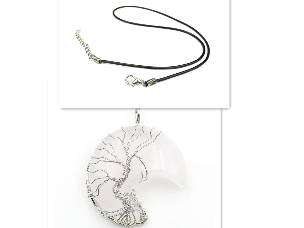 Colgante con Péndulo Árbol de la Vida en Cristal Lunar Accesorios