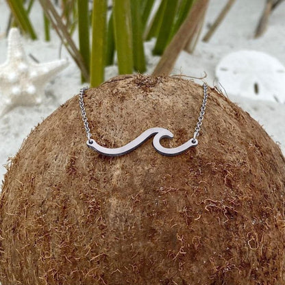 Collar Plata Onda del Mar