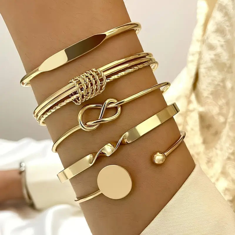 Conjunto de Pulseras Anudadas Elegante