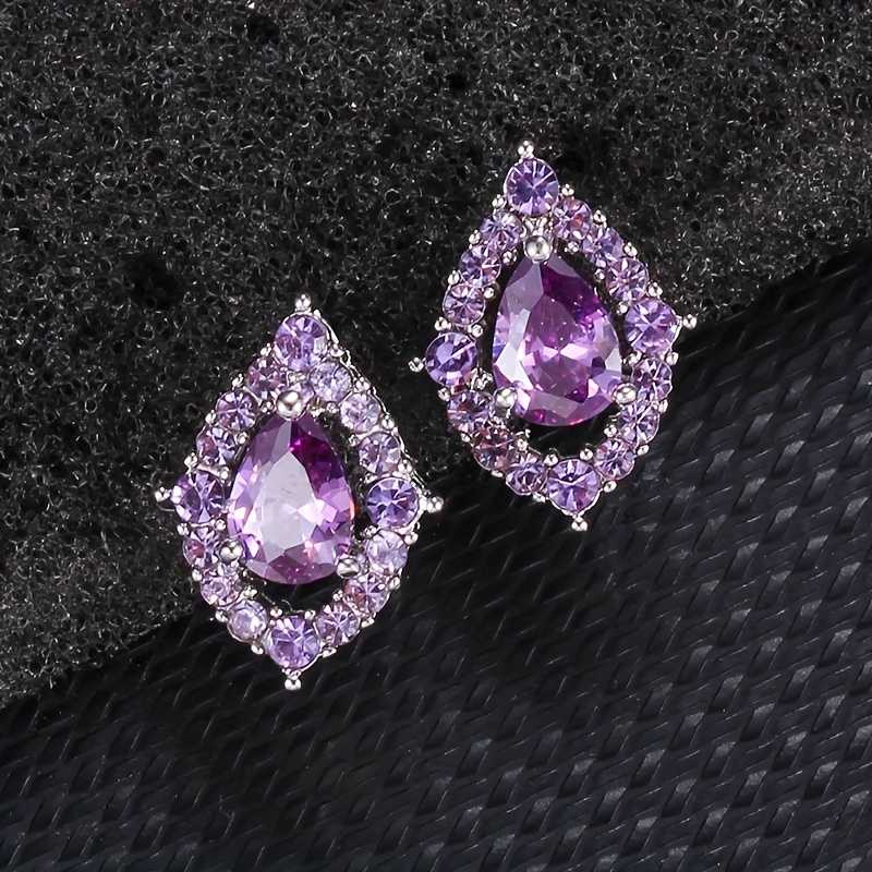 Collar y aretes Nadine Amatista