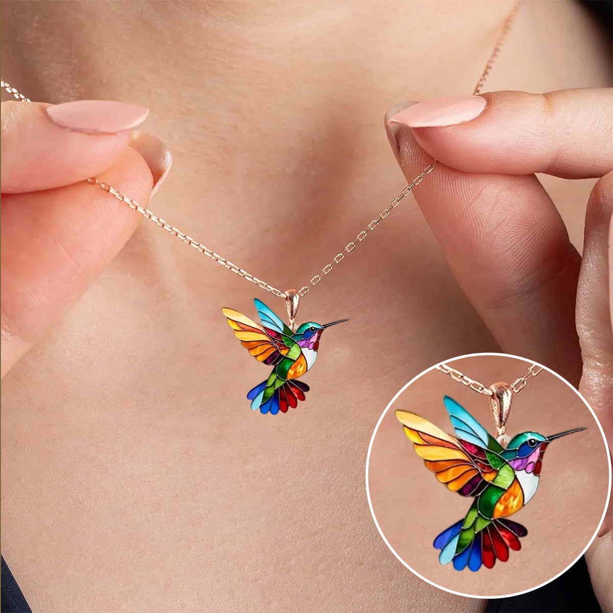 Lindo Collar con Colibrí y Pendientes de Regalo – Oferta por Tiempo Limitado
