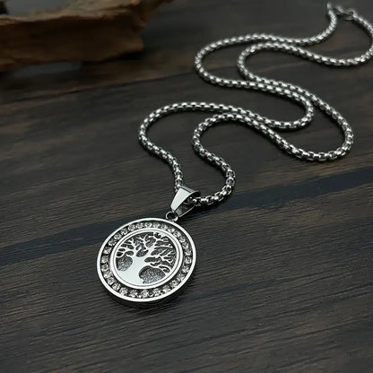 Colgante Árbol de la Vida en Tonos Dorados Lujosos con Zircónias