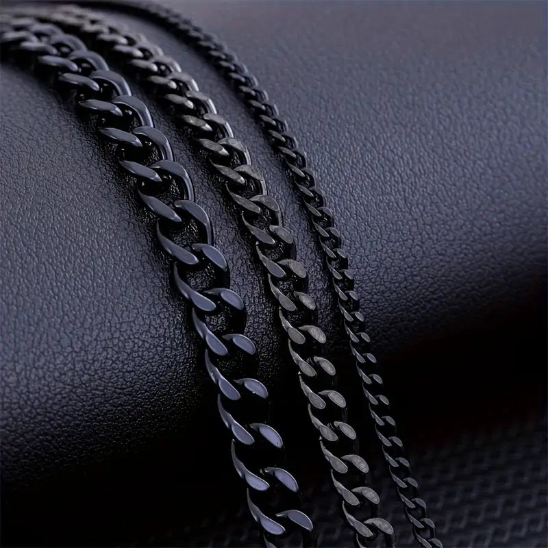 Collar minimalista con cadena cubana para hombre