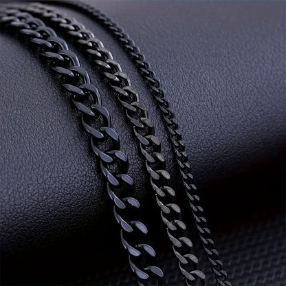 Collar minimalista con cadena cubana para hombre