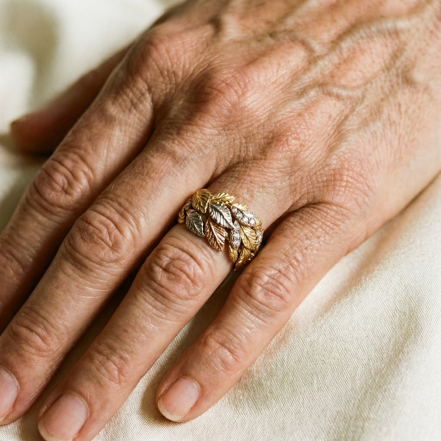 Anillo Otoño de Oro, Plata y Cobre