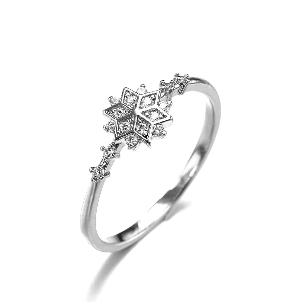 Anillo Copo de Nieve en Plata