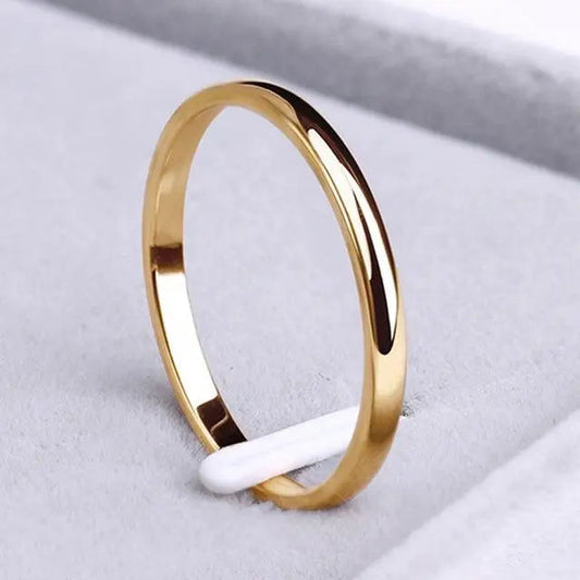 Anillo Simple en Dorado y Plateado