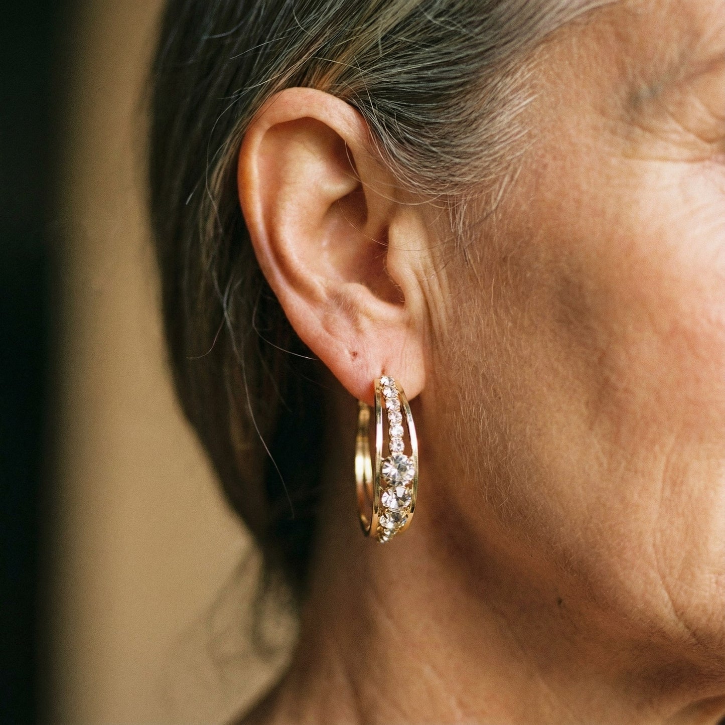 Aretes Elegantes en Baño de Oro