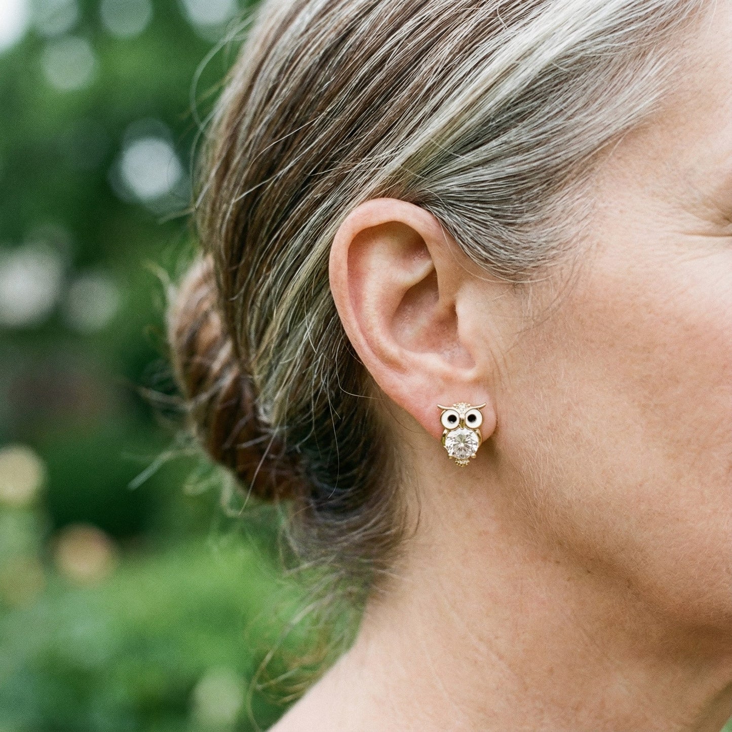 Pendientes Vintage de Búho con Cristales