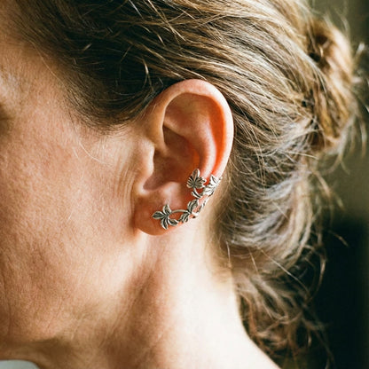 Pendientes Vintage de Flor con Clip