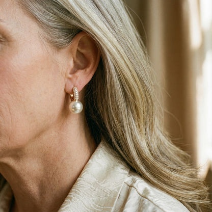 Pendientes de perlas con strass