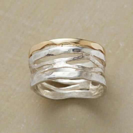 Anillo Oco Vintage en Oro y Plata