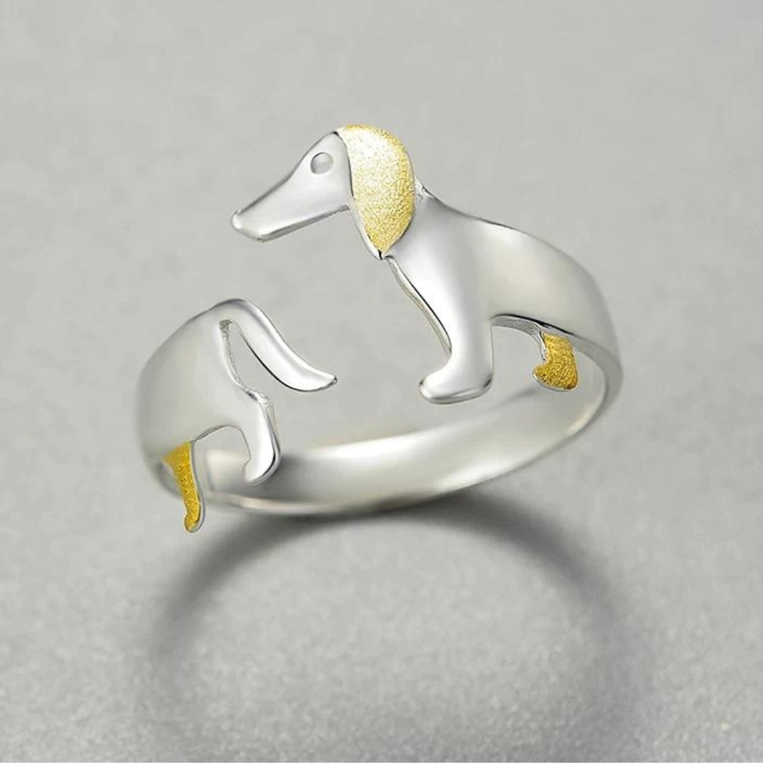 Anillo ajustable para perros en plata