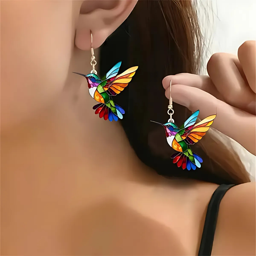 Lindo Collar con Colibrí y Pendientes de Regalo – Oferta por Tiempo Limitado