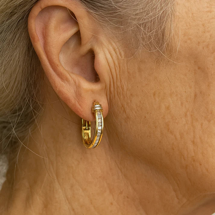 Pendientes Vintage de Oro y Diamante