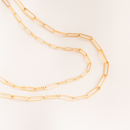 Collar de oro con cadena clásica