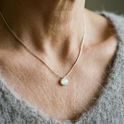 Colar Clásico con Colgante Sólito en Plata