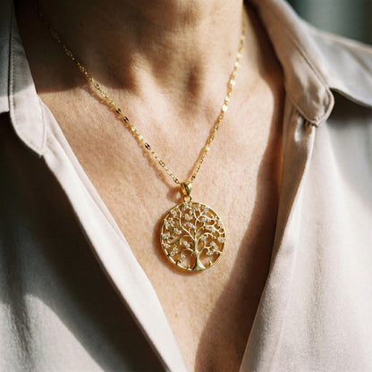 Colar Raízes de la Vida en Dorado