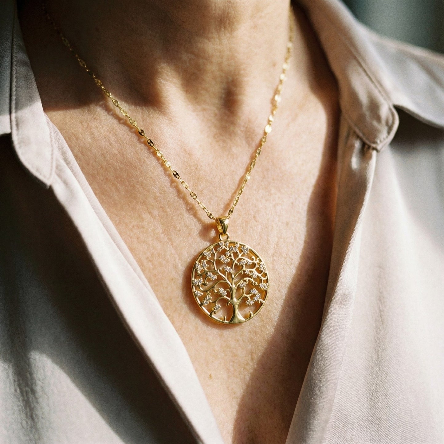 Colar Raíces de la Vida en Dorado