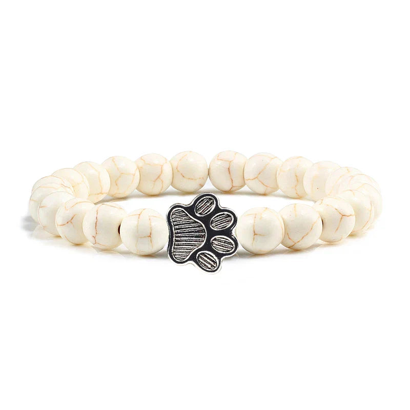 Pulsera con Cuentas en Forma de Patita – Diseño en Piedra Natural