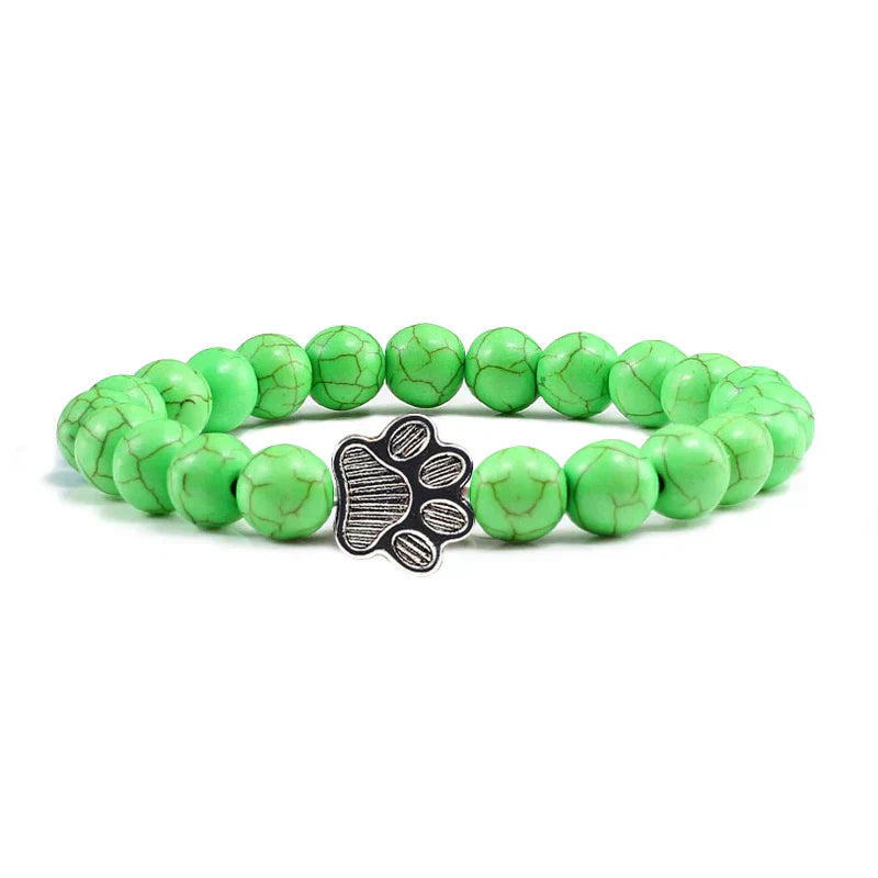 Pulsera con Cuentas en Forma de Patita – Diseño en Piedra Natural