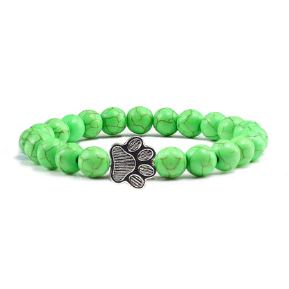 Pulsera con Cuentas en Forma de Patita – Diseño en Piedra Natural