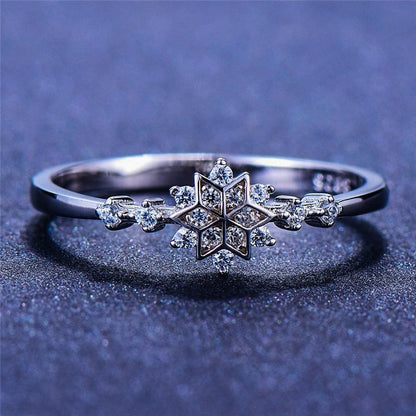 Anillo Copo de Nieve en Plata