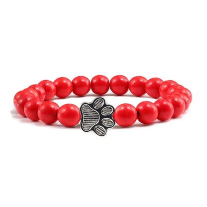 Pulsera con Cuentas en Forma de Patita – Diseño en Piedra Natural