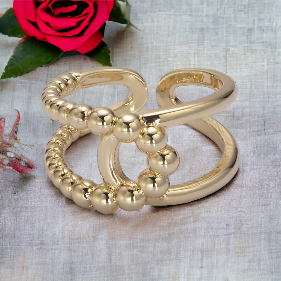 Anillo Vittoria Twist Doble Banda - Oro o Plata