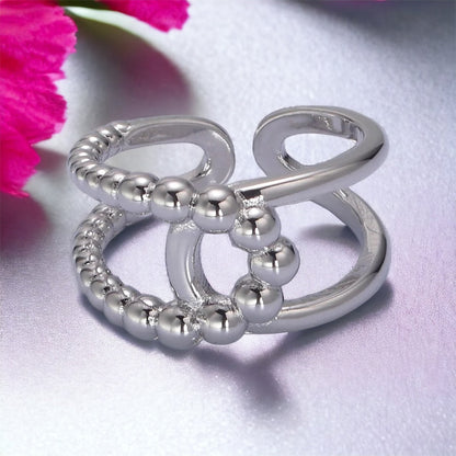 Anillo Vittoria Twist Doble Banda - Oro o Plata