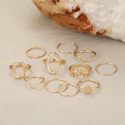 Conjunto de 11 anillos vintage en plata