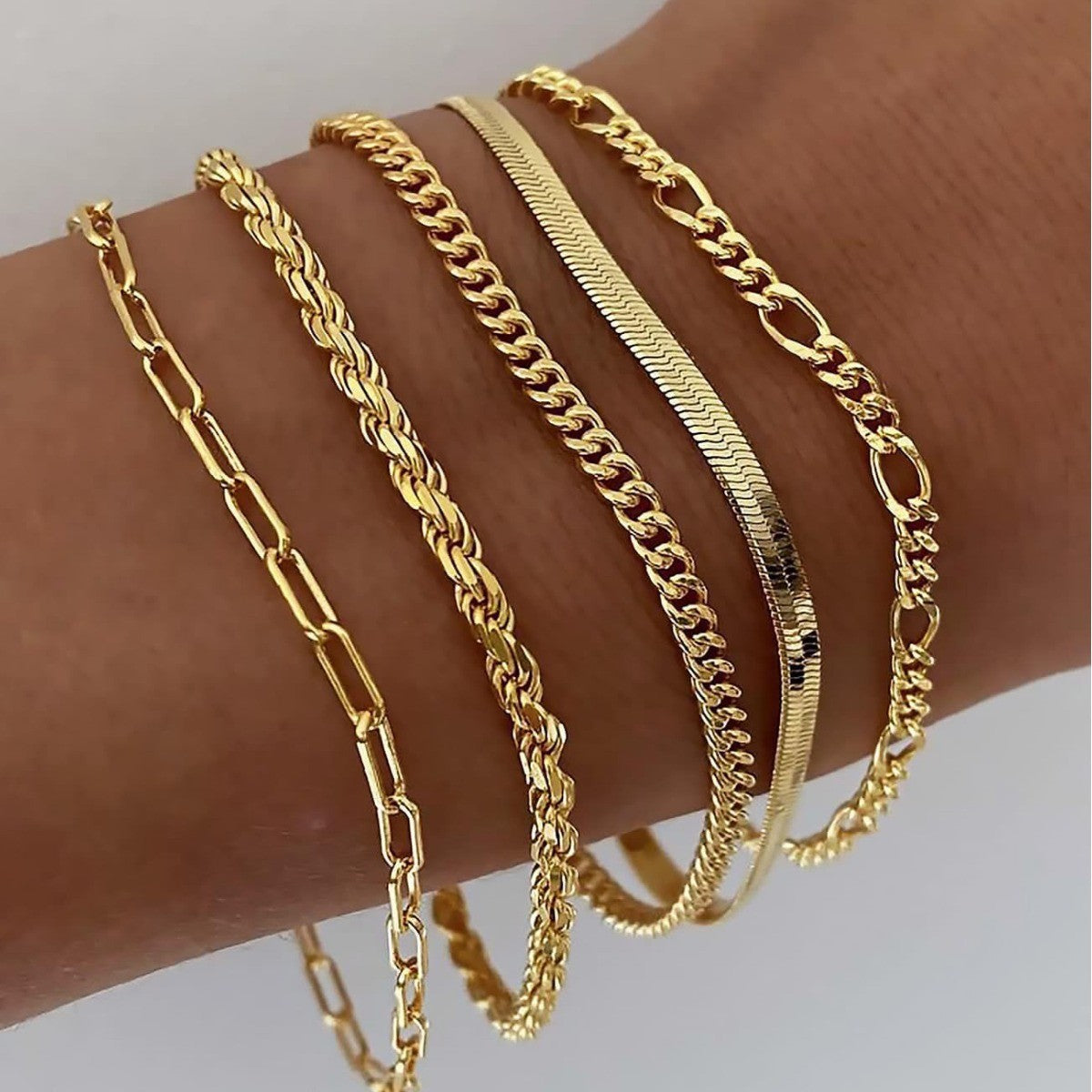 Conjunto de Pulseras en Oro