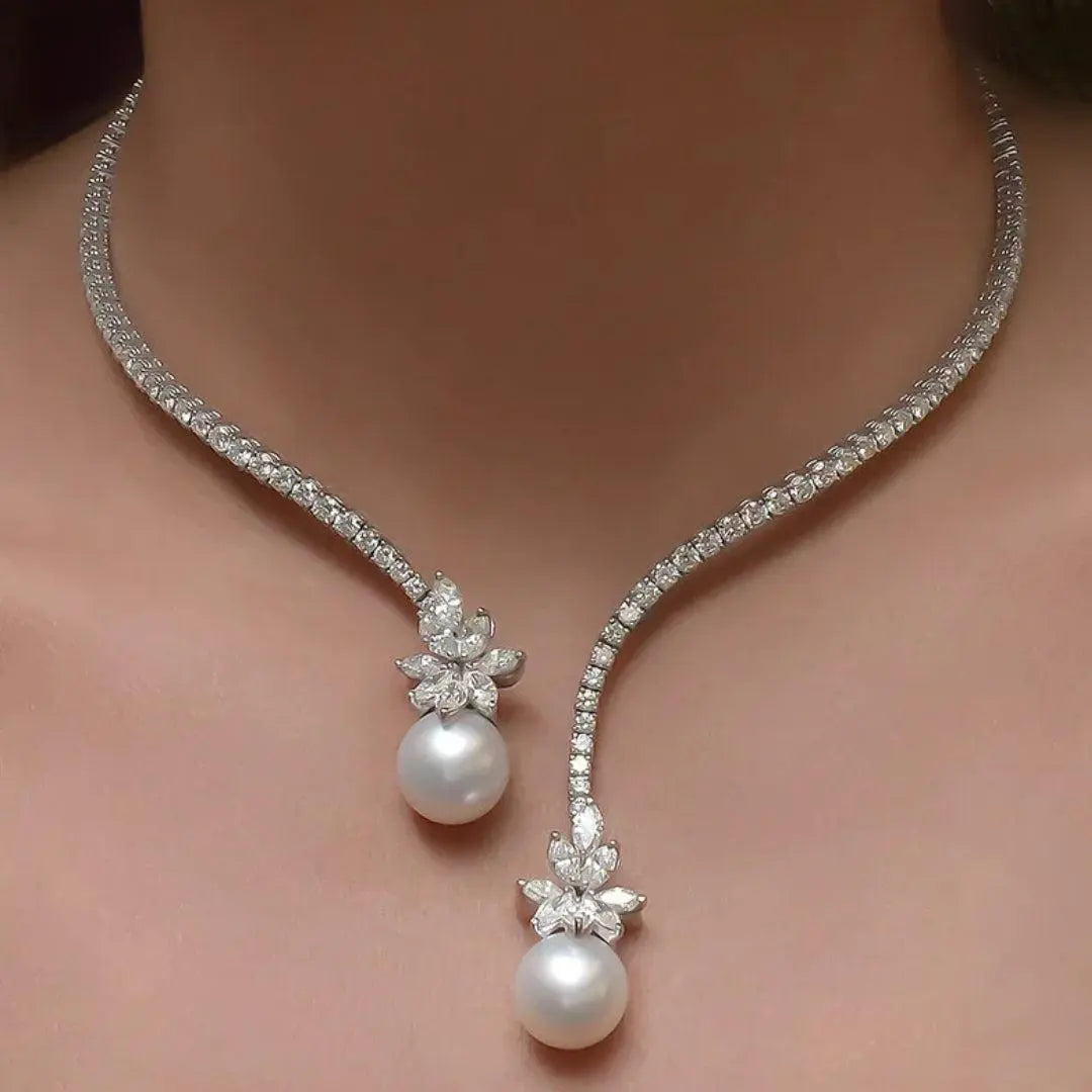 Colgante Elegante y Brillante de Perlas en Plata Esterlina