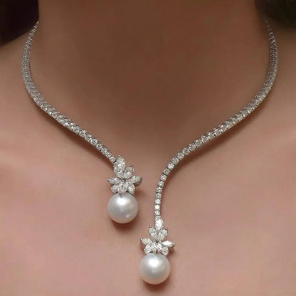Colgante Elegante y Brillante de Perlas en Plata Esterlina