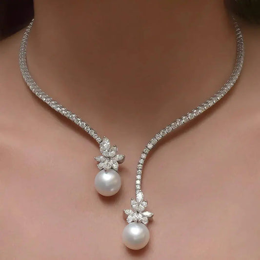 Colgante Elegante y Brillante de Perlas en Plata Esterlina