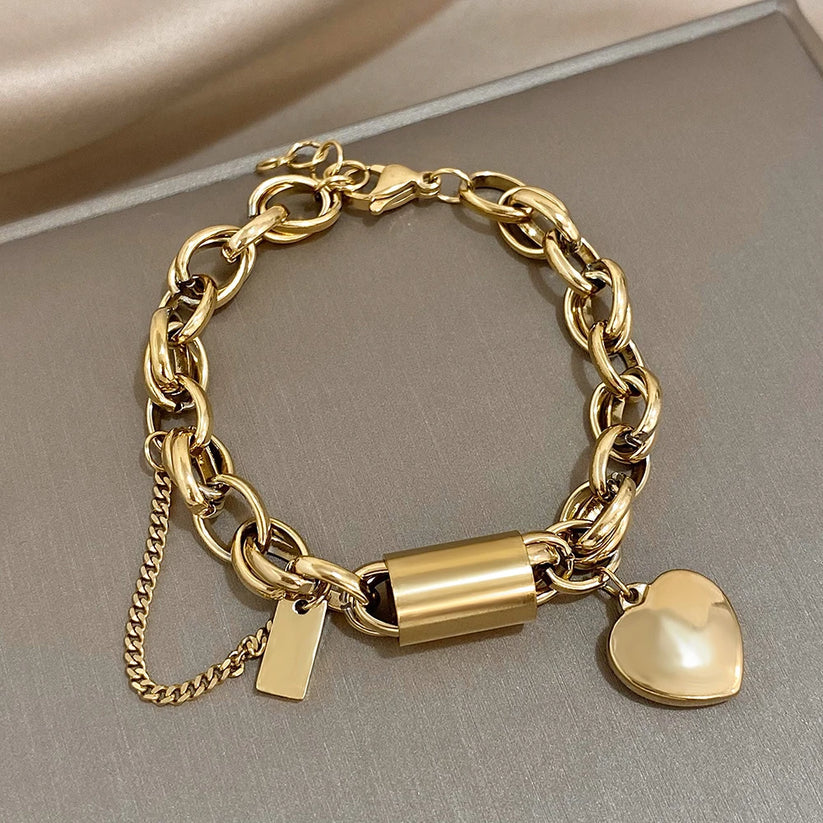 Pulsera Gruesa en Oro