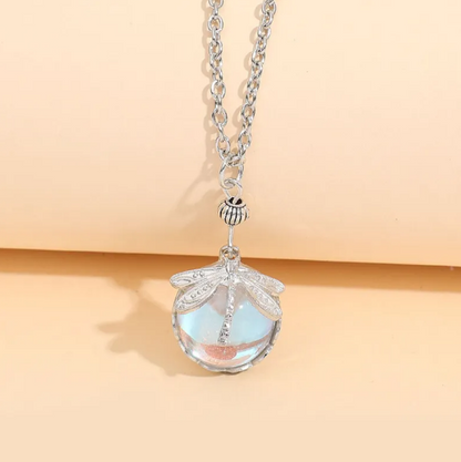 Colador Retro Libélula Verde Cristal