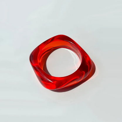 Pulsera Cuadrada Colorida en Acrílico