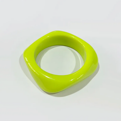 Pulsera Cuadrada Colorida en Acrílico