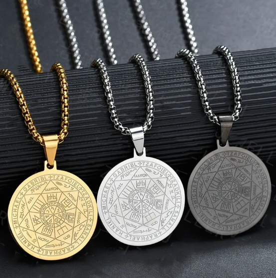 Colgante con Péndulo Tritone Ángel Seis Estrellas