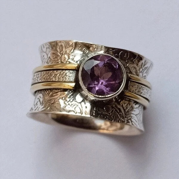 Anillo de Meditación en Cristal Bohemio