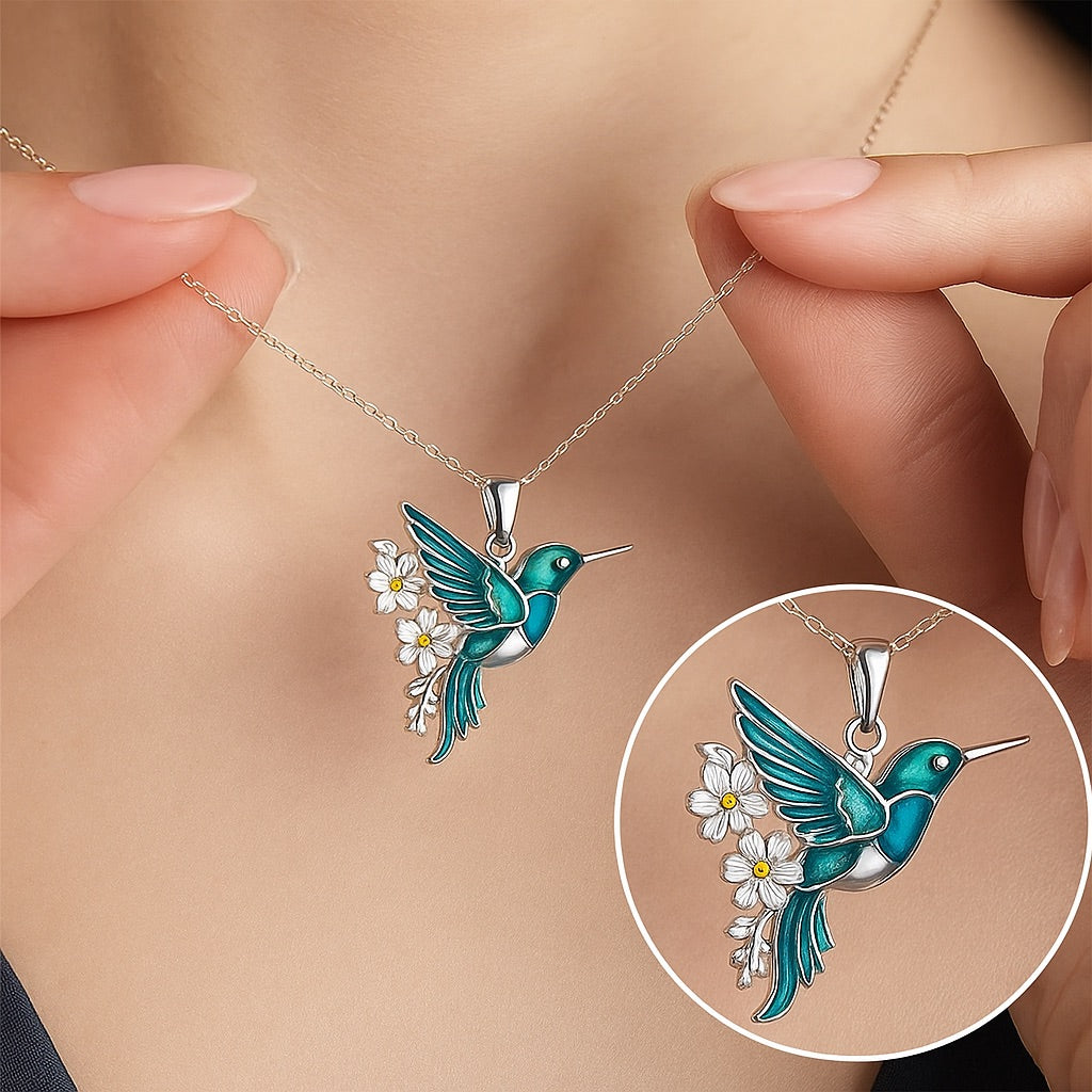 Bonito Collar con Colibrí y Pendientes de Regalo – Oferta por Tiempo Limitado