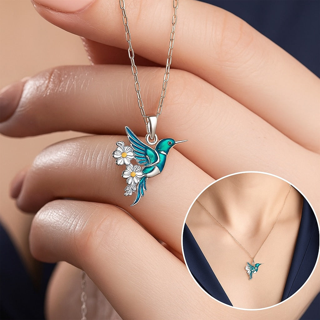 Bonito Collar con Colibrí y Pendientes de Regalo – Oferta por Tiempo Limitado