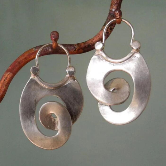 Pendientes Exclusivos en Espiral de Plata