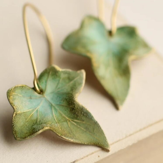 Pendientes Hoja Verde