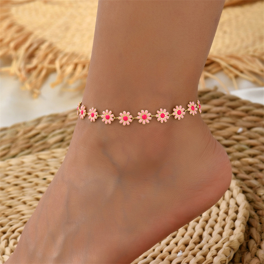 Pulsera de Tobillo Daisy en Oro